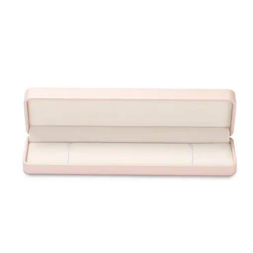 Pink PU Leather Jewelry Gift Box for Necklace Long Chain Jewelry Necklace Long Chain Gift Box, for Wedding, Engagement (only box)