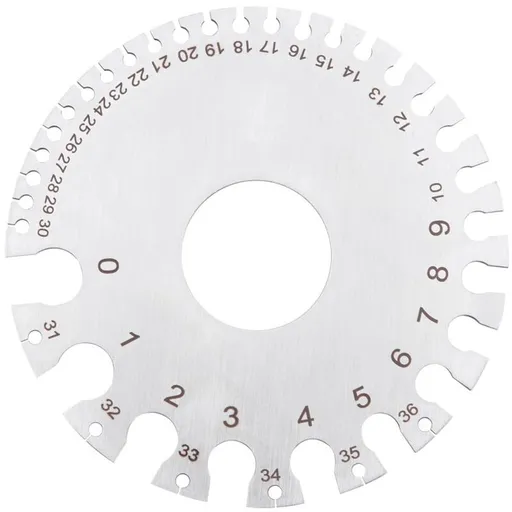 Stainless Steel 2-Sided ROund Wire Thickness Gauge For Measuring Non-Ferrous Wire And Metal, Tester Ruler Gauge