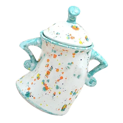 Playful Canister with Attitude Resin Crafts Jar Desktop Cup Ornament for Kitchen Storage and Holiday Decoration Sky Blue