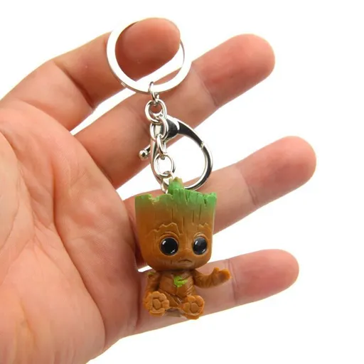 Cartoon Tree People Key chain Car Keyring Bag Pendant Keychain Plant Pot Cake Topper Decoration，Little Fresh