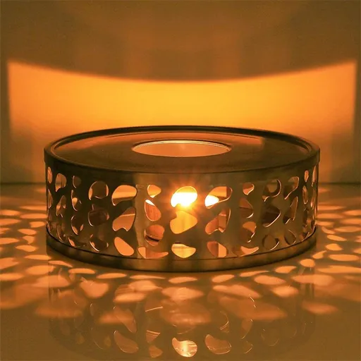 Coffee Warmer Stainless Steel Tea Warmer, Metal Tea Warmer Efficient Multipurpose with Tea Light Holder for Home