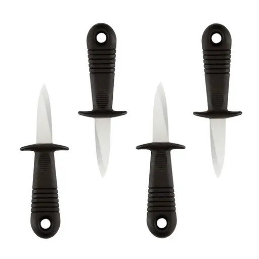 4Pcs Stainless Steel Oyster Cutter with Non Slip Handle Seafood Special Tools