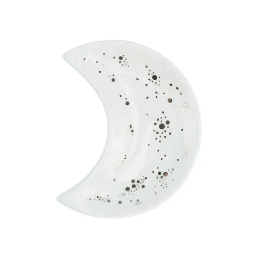 Moon Shaped Decorative Plate Fruit Tray Jewelry Storage Rack Dip Saucer for Home - 01