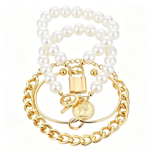 Retro Stackable Irregular Bangle Set Women Fashion Bracelet Set h56451 Suitable for Christmas Gifting