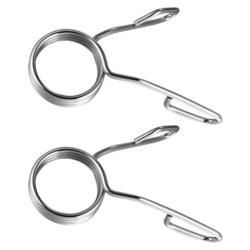 Weight Lifting Clips Barbell Clamp Silver Plastic 2Pcs Fitness Accessories