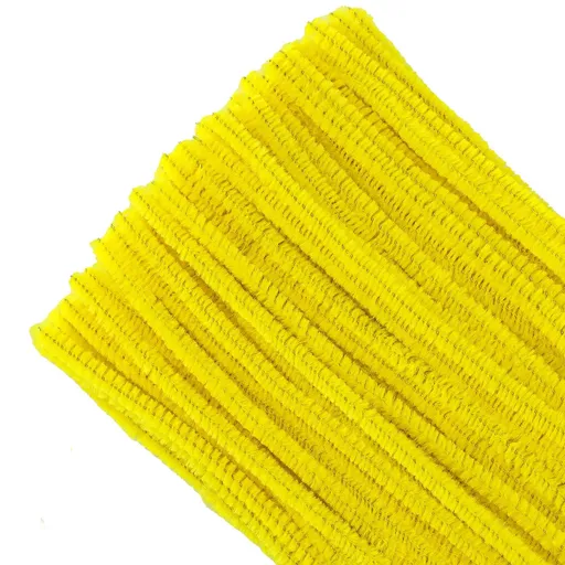 200Pcs Pipe Cleaners Chenille Stems, Yellow Pipe Cleaners for Easter DIY Craft, 12 inch Crafting Pipe Cleaners, 6mm Chenille Stem