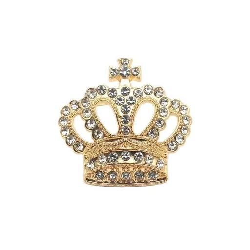Small Crown Brooch Accessory Fashion Corsage Pin Jewelry Women Men Gift - 3# Gold