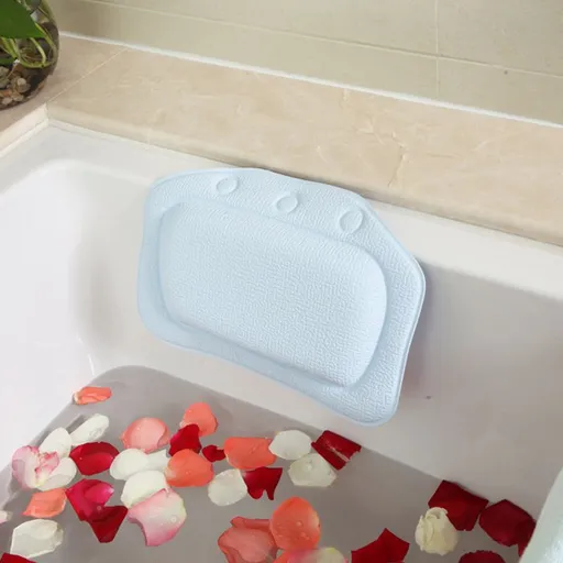 Bath Pillow Bathtub Pillow Luxury Spa Bath Pillows for Tub Neck and Back Support Headrest with Soft Mesh Fabric