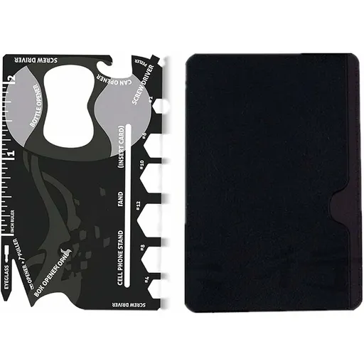 Multi Tool,18 In 1 Multifunction Card Tool Holder Stainless Steel Multi-Tools Pocket Tools Gadget Bottle Opener Men