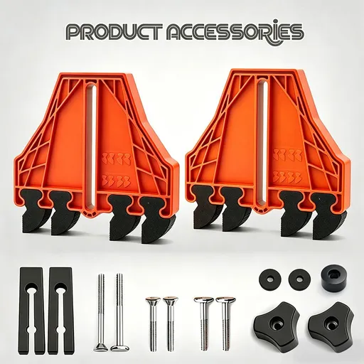 Versatile Woodworking Featherboard with EVA Pressure Teeth for Table Saws, Router Tables, and Band Saws, Enhancing Safety and Precision in Wood Cutting Tasks (Orange, 2PCS)