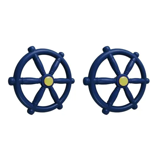 2X Kids Playground Steering Wheel, Swingset Wheel Attachment,Pirate Ship for Jungle Gym or Swing Set Blue