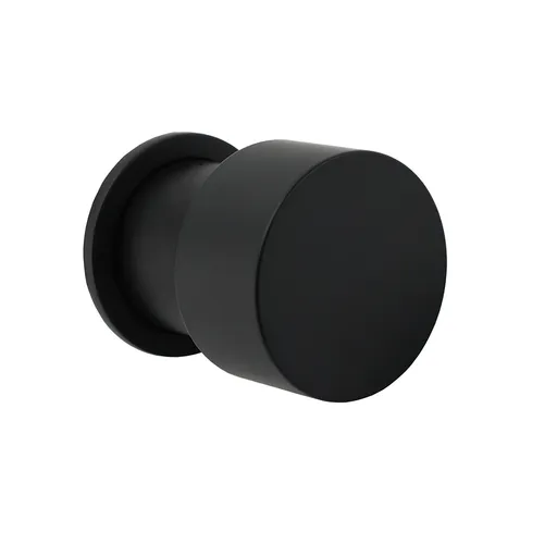 Matt Black Round Knob Concealed Shower Mixer Valve Hot Cold Water Switch Tap Kit