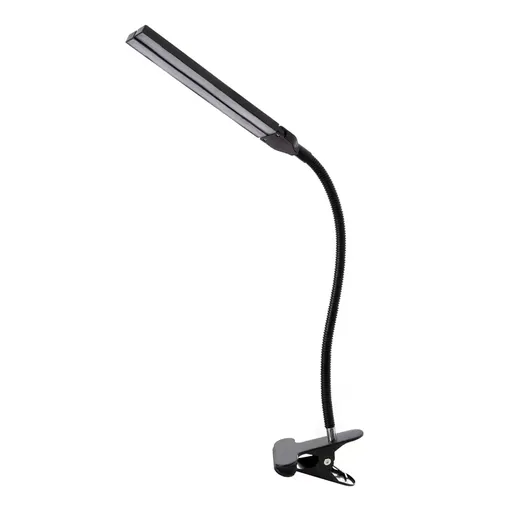 Clip On Desk Lamp Dual Head Eye Care Dimmable LED Night Light for Student Children Office Reading Bedside Black