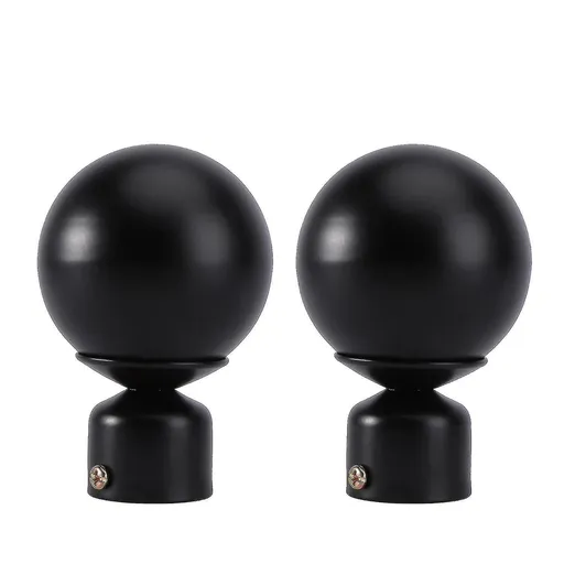 2pcs Decorative Curtain Rod End Caps, Plug Style Rod Decor