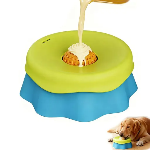 Pet Slow Feeder Bowl-Blue-yellow