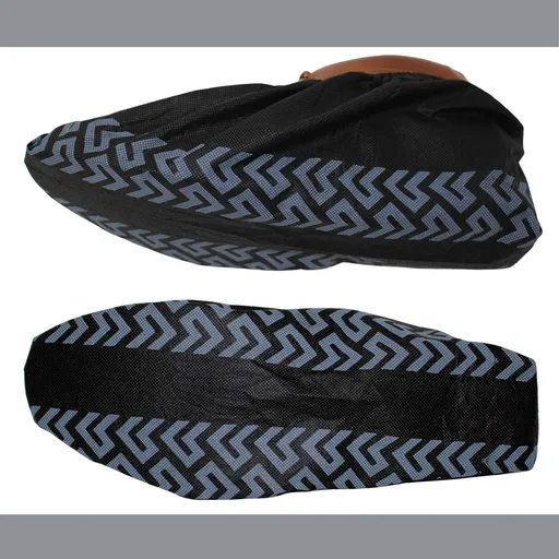 Shoe Covers Extra Thick Non Skid Soles X Large Professional Black 100 Pack