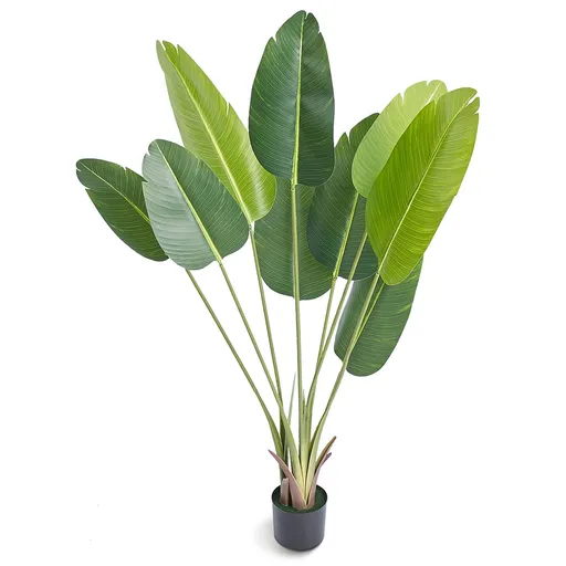Artificial Birds Of Paradise Tree, 1.5m Tall Faux Plant, PE Material & Anti-Tip Tilt Protection Low-Maintenance Plant, Lifelike Green Fake Tree for Home Office Warehouse Decor Indoor Outdoor