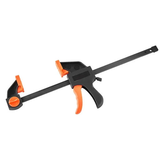 Bar Clamps for Woodworking, 2-Pack 30.48 cm and 2-Pack 15.24 cm, One-Handed Clamp/Spreader, Quick-Grip F-Clamp with 70 kg Load Limit, Premium Plastic and Steel, for Woodworking Metal working