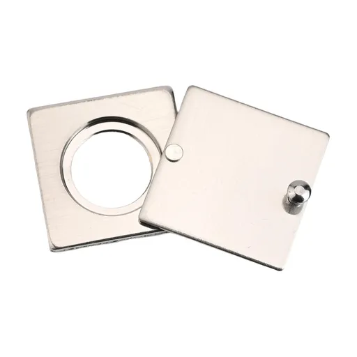 Square Peephole Cover Door Viewer Peephole Security Cap Kit Tape Install Brushed Smile Home Brushed