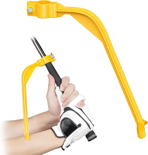 Golf Training Wrist Hinge Golf Swing Training Aid Swing Correcting Trainer Tool for Golfers Beginners Arm Elbow Posture Teaching Accessory for Golf Club Practice