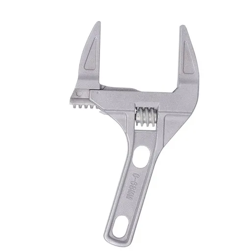 Adjustable Wrench, Short Shank Large Opening Bathroom Spanner Wrench Nut Hand Tool Repair Tools Plumbing Tubing Wrench