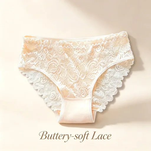 Nude Hollow Out Lace Panties 4 Pack Size XL | Christmas Understated Plus Gift | Cotton Gusset Stretchy Comfort Plus Size Briefs
