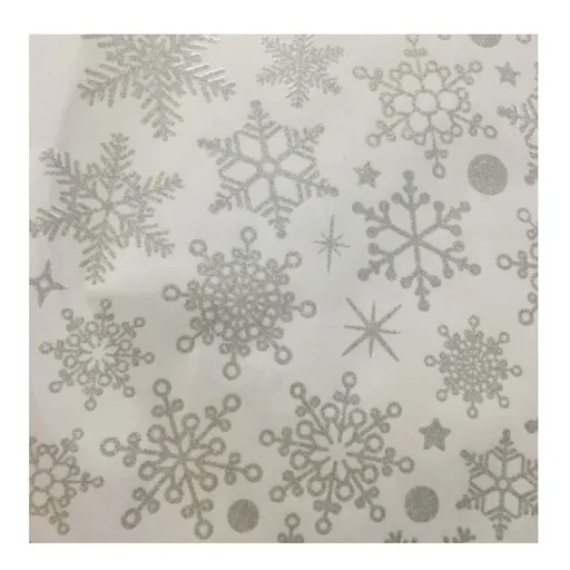 Winter Snowflake Self adhesive Removable Decorative Sticker for Home Office(Silver)