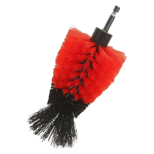 Red Scrubber Brush Drill Attachment Durable for Tile Bathroom Kitchen and Car Detailing