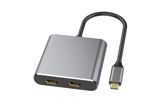 USB C to Dual HDMI Adapter 4K@30Hz Splitter for 2 Monitors Laptop