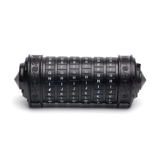 Da Vinci Code, Lock Cylinder, Puzzle, Gift, Valentine's Day Gift, Christmas Gift, Birthday Gift, Australian Puzzle, Brain Teaser, Code Breaking - Black - Size L