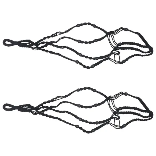 Set of 2 Plant Hangers, Woven Rope Hanging for Indoor and Outdoor Decor