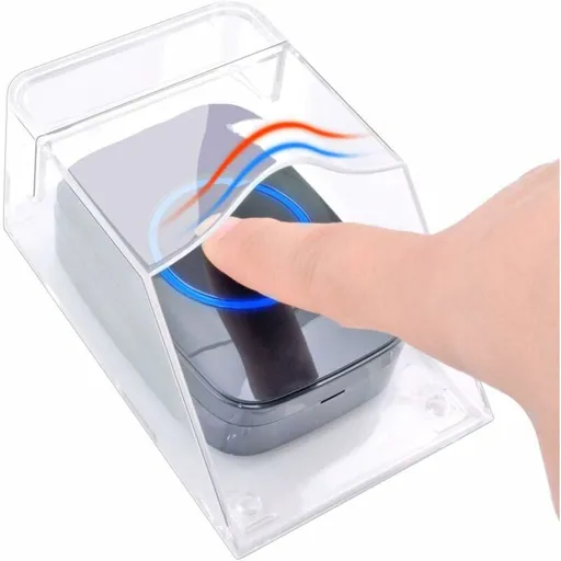Transparent Protective Cover For Outdoor Doorbell, Waterproof, Wireless, Wall Mount - 11 X 6 X 5 Cm