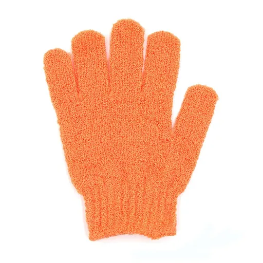 1 Pair Exfoliating Bath Gloves, Body Scrub Mitts for Shower Cleansing and Massage, 5.9 x 7.28 in, Orange, for Home Bath and Body Care