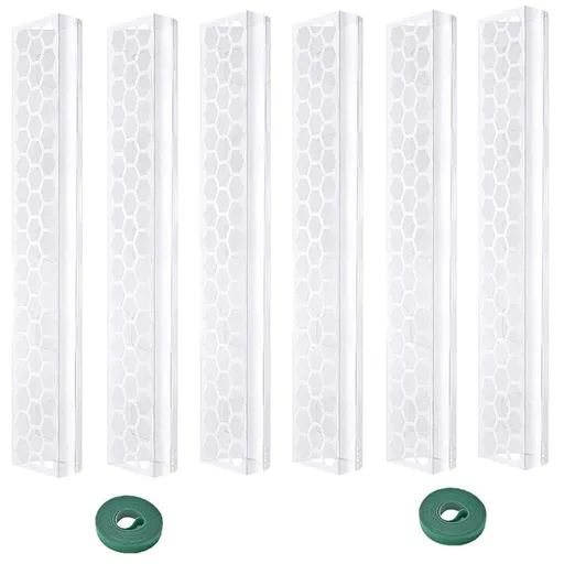 17 Inch 6 Pcs Plastic Moss Pole for Plants , 17*3'' Plant Poles for Climbing Plants, Plant Support for Indoor Plants Work with Sphagnum Moss