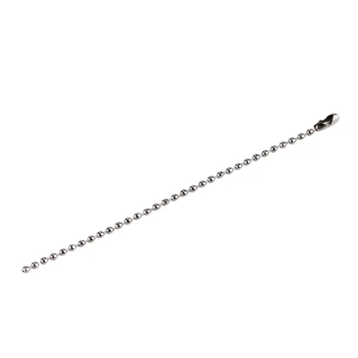 100 Pack Metal Ball Chain Necklace, 2.4 mm Beaded Chain for Dog Tags Jewelry Making Crafts and Keychains, Silver
