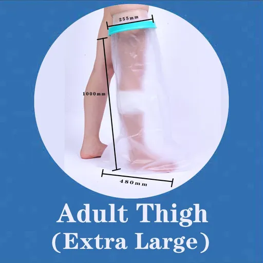 Extra Large Adult Thigh Waterproof Cast Cover Shower Full Leg Broken Thigh Knee Wound Bath Protector
