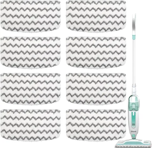 Microfiber Mop Replacement Pads Compatible with Shark Steam Mop S1000 S1000A S1000C S1000WM S1001C S2001 (8 Pack)