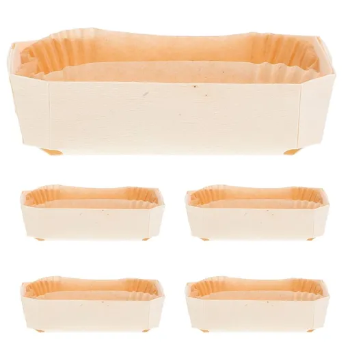 Beige Wooden Loaf Pan Set for Home Baking, with Easy Demoulding, and Stylish Kitchen Bakeware