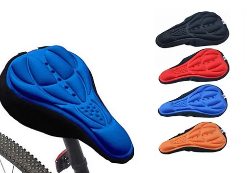 Bicycle Seat Cover with 3D Gel Padding (Orange)