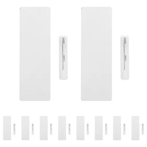 10-Pack White Wood Sublimation Name Badge Blanks for Family Reunions, Tags for Events and Gatherings