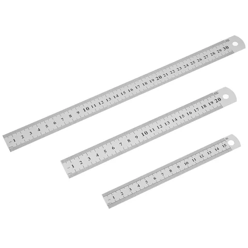 3Pcs Metal Ruler 6,8,12 Inch Stainless Steel Ruler Metric Ruler,Ruler Metal Straight Edge Ruler Machinist Ruler Imperial Ruler
