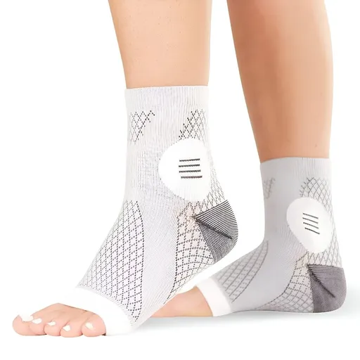 2Pair Neuropathy Socks Toeless Compression Socks Breathable Comfortable Ankle Socks Relief Athletic Socks for Arch & Heel Footless Compression Socks Women