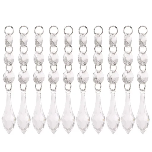 DIY Transparent Acrylic Ball Bead Hanging Pendant Decoration Ornament Accessory (H)