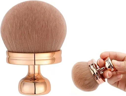 Extra Large Rose Gold Self Tanning Blend Brush,3 Inch Kabuki Brush for Self Tanner and Back Applicator,Soft synthetic hair, for Foundation, self-tanners, Powder, Face and Body (Rose Gold)