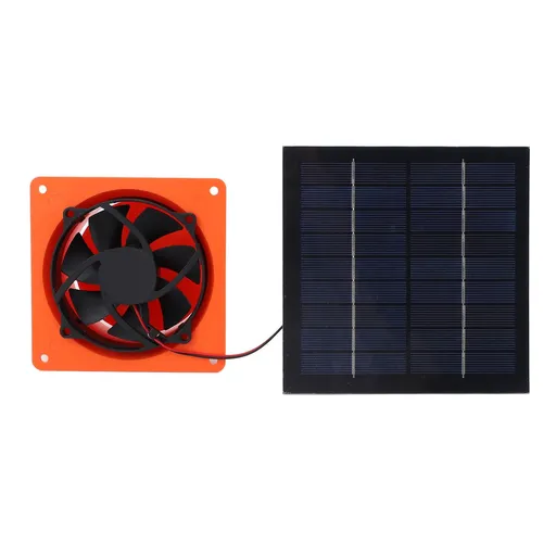 Solar Powered Exhaust Fan Monocrystalline Silicon 20w 5V Solar Panel Vent Fan Kit with Round Baffle for Greenhouse RV Boat