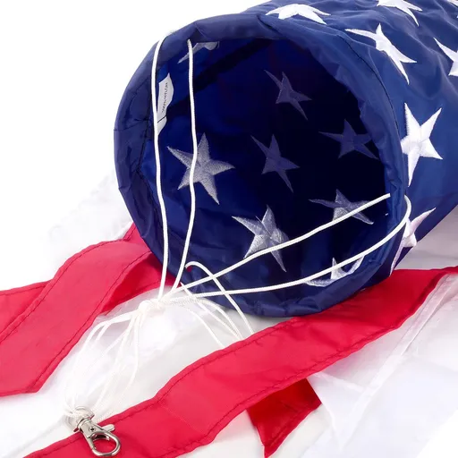 2pcs 4th of July Decorations,40 Inch American Windsock Heavy Duty,Patriotic Fourth of July Outdoor Decor, American Flag