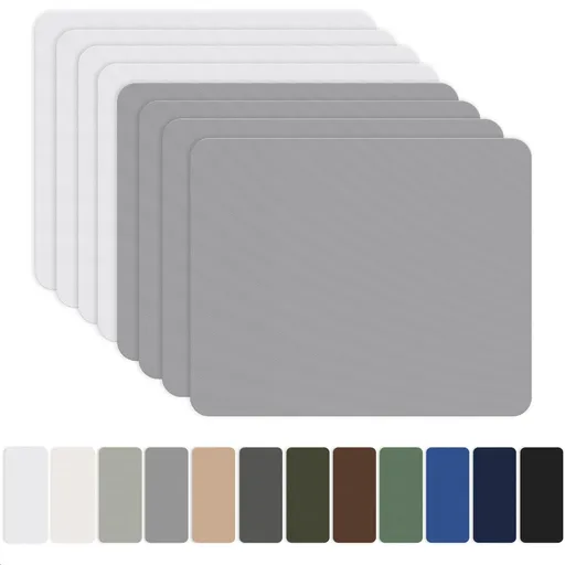 8 Pieces 7.87 x 5.9 inch Nylon Repair Patches Nylon Fabric Patch Self-Adhesive Fabric Repair Tape Waterproof Lightweight Outdoor Gear Patch Kit for Down Jacket Clothing Tent Bag - Gray and White - Size 8 Pieces