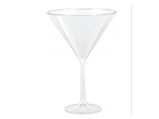 Bulk 24 739ml Jumbo Disposable Martini Glass 18x25cm