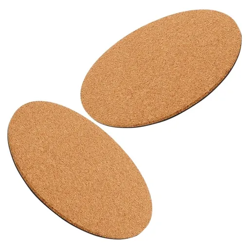 PP Cork Coasters Brown for Home Sturdy Reusable Absorbent and Decorative 2Pcs