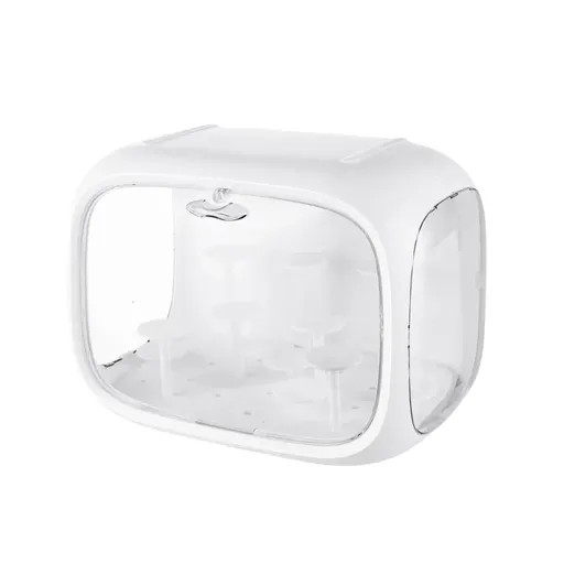 Doll Storage Box Display Rack Space Capsule For Doll Collection Organization - Porcelain White